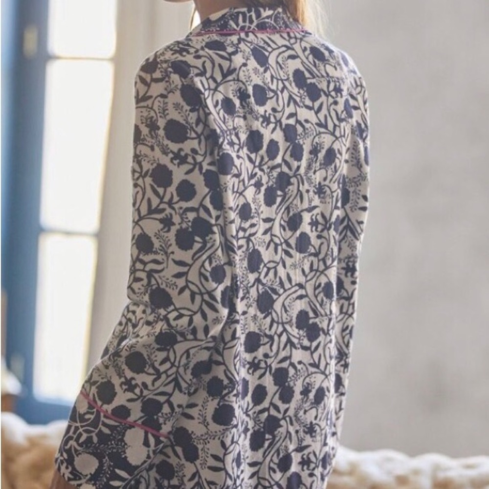 Anthropologie Cornelia O’Donovan Sweet Dreams Flannel Pajama Top Size M New Tag - Picture 3 of 10